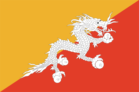 Flag of bhutan