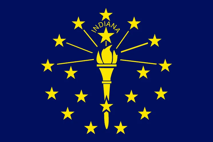 U.S state flag of Indiana