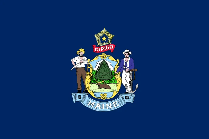 U.S state flag of Maine