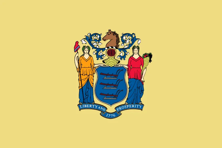 U.S state flag of New Jersey