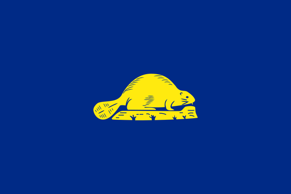 The reverse side of the Flag of Oregon