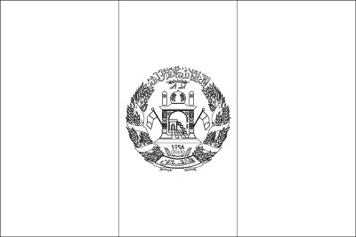 Printable coloring page for the flag of Afghanistan