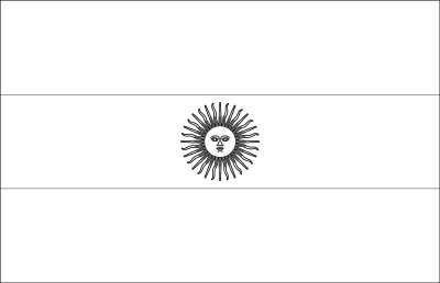 Printable coloring page for the flag of Argentina