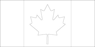 Printable coloring page for the flag of Canada