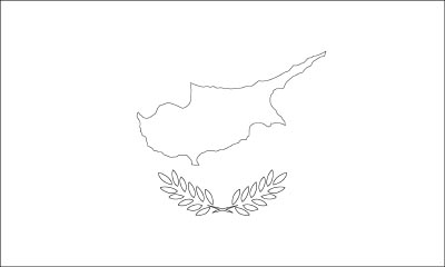 Printable coloring page for the flag of Cyprus