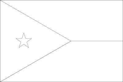 Printable coloring page for the flag of Djibouti