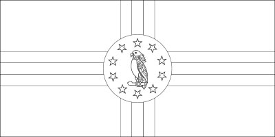 Printable coloring page for the flag of Dominica