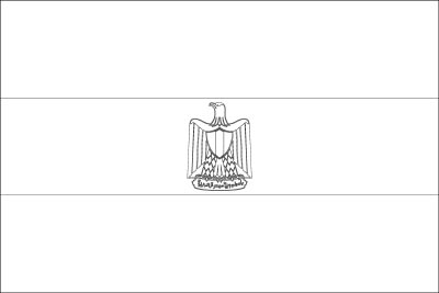 Printable coloring page for the flag of Egypt