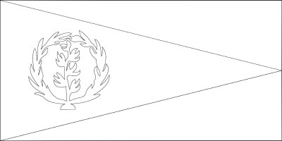 Printable coloring page for the flag of Eritrea