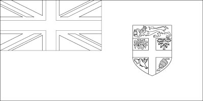 Printable coloring page for the flag of Fiji