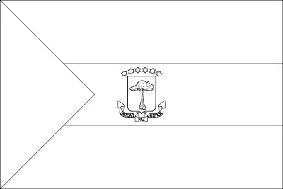 Printable coloring page for the flag of Equatorial Guinea