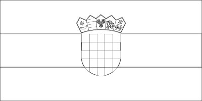 Printable coloring page for the flag of Croatia