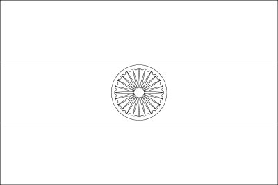 Printable coloring page for the flag of India