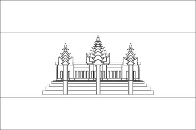 Coloring page for the Flag of Cambodia
