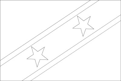 Printable coloring page for the flag of Saint Kitts and Nevis