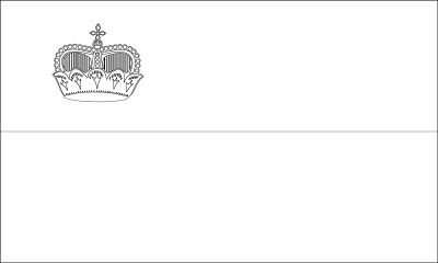 Printable coloring page for the flag of Liechtenstein