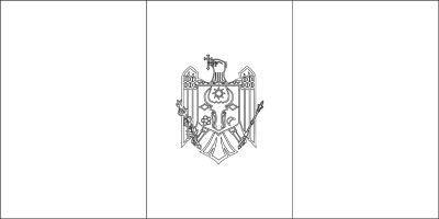 Printable coloring page for the flag of Moldova