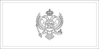 Coloring page for the Flag of Montenegro