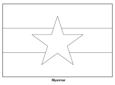 Color page for the flag of Myanmar