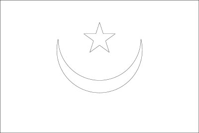 Printable coloring page for the flag of Mauritania
