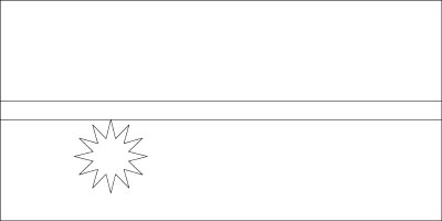 Printable coloring page for the flag of Nauru