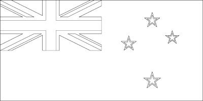 Printable coloring page for the flag of New Zealand