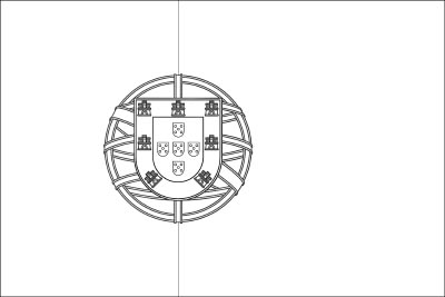 Printable coloring page for the flag of Portugal