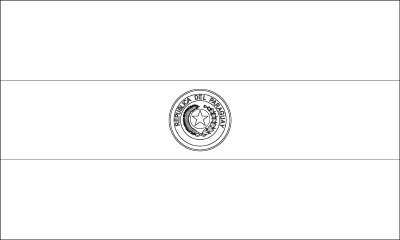 Printable coloring page for the flag of Paraguay