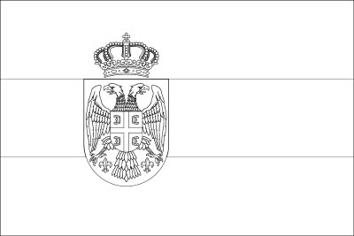 Printable coloring page for the flag of Serbia