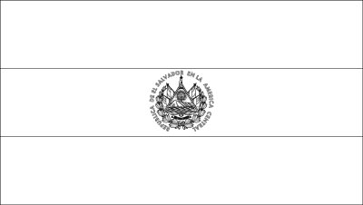 Printable coloring page for the flag of El Salvador