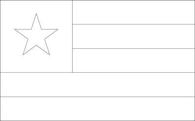 Printable coloring page for the flag of Togo