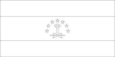 Printable coloring page for the flag of Tajikistan