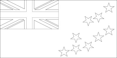 Printable coloring page for the flag of Tuvalu