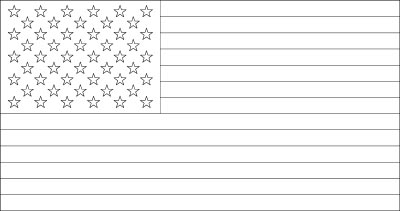 Printable coloring page for the flag of USA